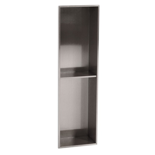 Niche murale avec étagère inox, 70,5x20,5 cm, inox brossé, Châtelet