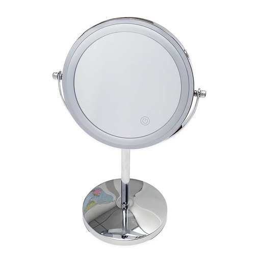 Miroir cosmétique grossissant  5X,  chrome, Elvire