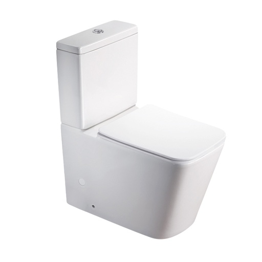 WC à poser, 64x38x83 cm, Blanc brillant, Flavio