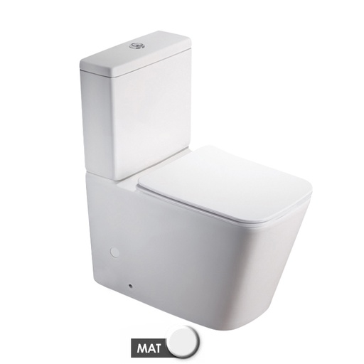 WC à poser, 64x38x83 cm, Blanc mat, Flavio