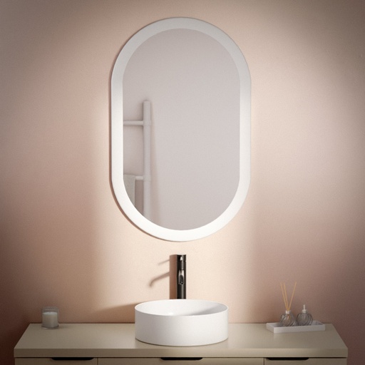 Miroir minéral , 55x88 cm, matière composite minerale, Boyard