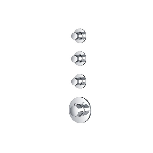 Robinet thermostatique Aqua 3 sorties Rond / Verticale