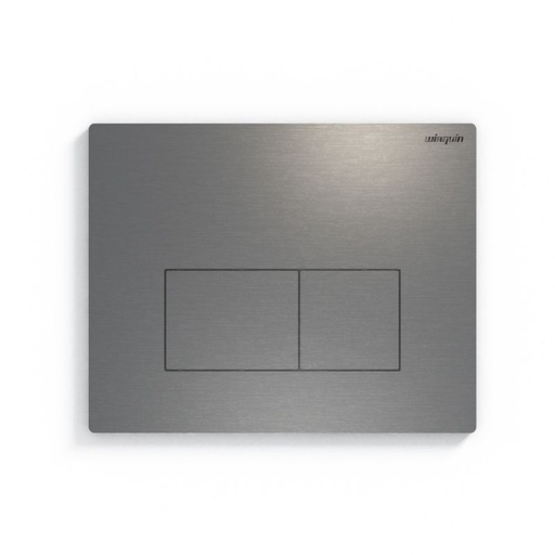 Plaque de déclenchement design Wirquin, alu brossé