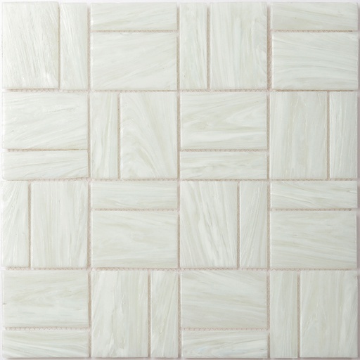 Mosaïque en verre, 30x30 cm, Square beige