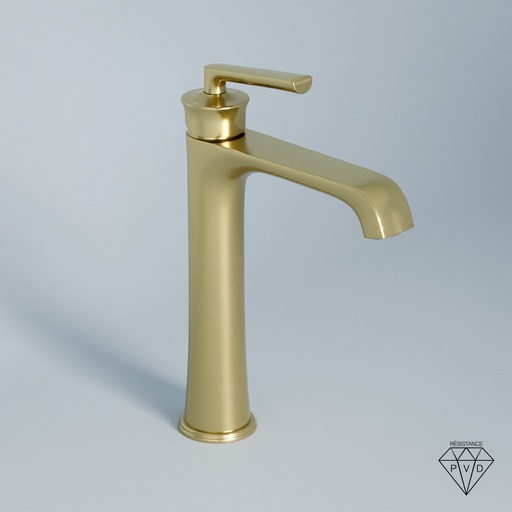 Robinet Mitigeur Lavabo Haut, Art Déco, 2 couleurs