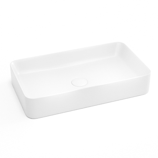 Vasque à poser, Blanc Mat, 61x35x11.2cm, Art