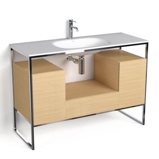 Meuble salle de bain 120 cm, Bambou, Frame