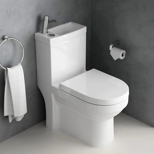 WC à poser avec lave-mains intégré et robinet, Integral