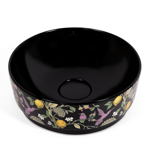 Vasque à poser, 39,7x13,8 cm, Porcelaine de Paris, Noir mat, Menton