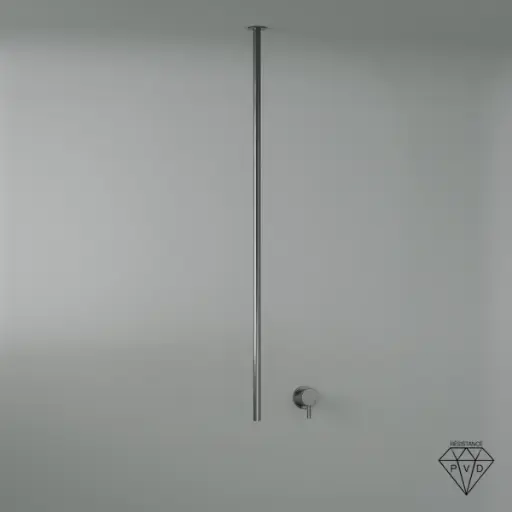 Mitigeur lavabo plafond, gun métal brossé, Châtelet