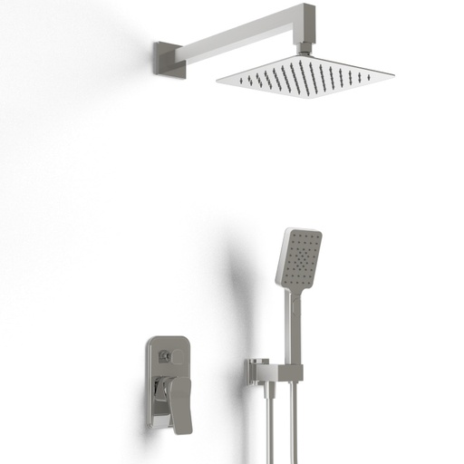 Composition mitigeur de douche encastré chromé, Hix
