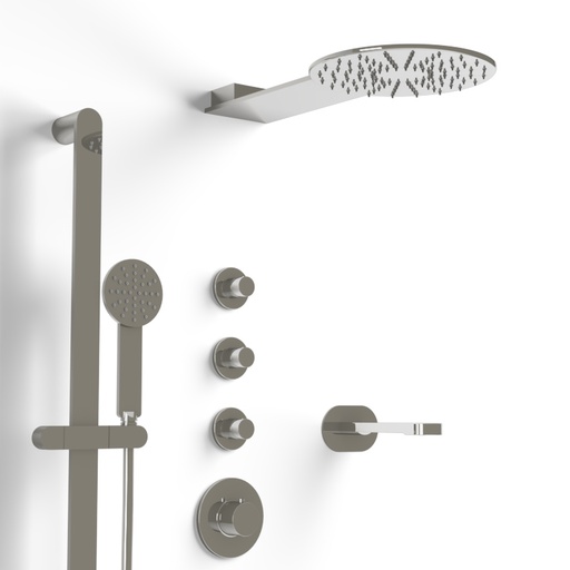 Composition bain douche thermostatique, Chrome, Infinity Flow