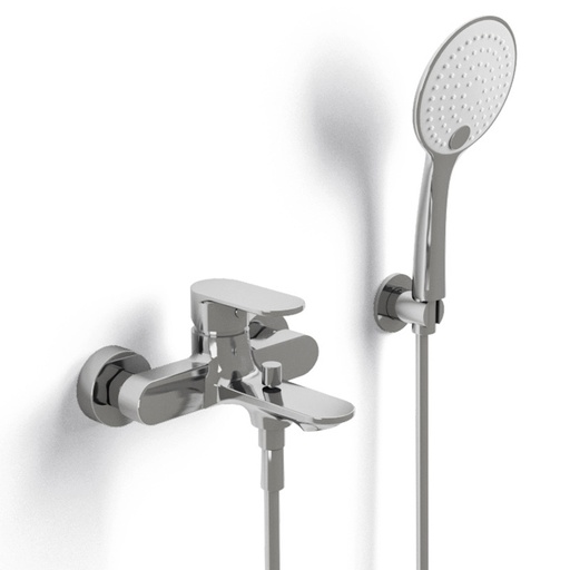composition Robinet mitigeur bain douche externe chromé, Seine