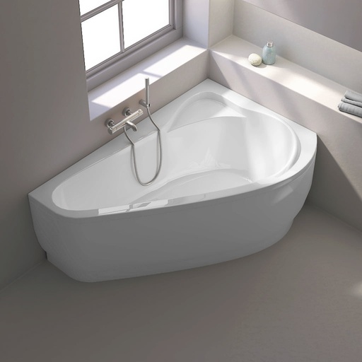 Baignoire d'angle asymétrique droite, 160 x 105 cm, Selena