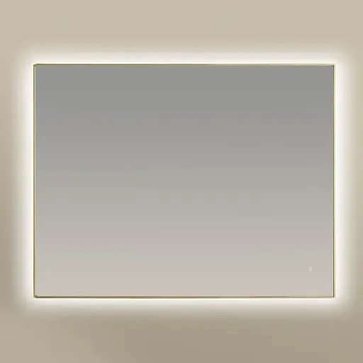 Miroir Rectangulaire100X80 rétroéclairage Led et Anti-Buée, Châtelet, 2 couleurs 