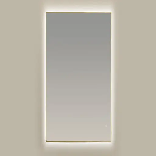 Miroir Rectangulaire 40X80cm rétroéclairage Led et Anti-Buée, Chatelet, 2 couleurs 