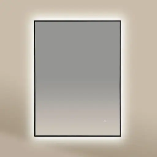 Miroir Rectangulaire 60X80 rétroéclairage Led et Anti-Buée, Chatelet, 2 couleurs
