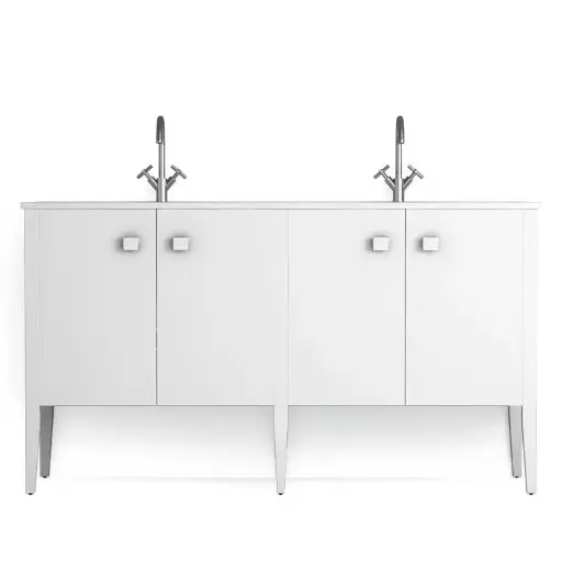 Meuble Touquet 125X45 + Vasque Hermes Solid 151X46