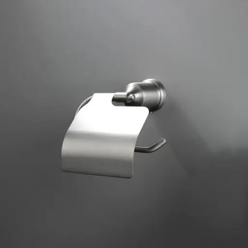 Porte Papier Couvercle Inox Brosse, Art Déco