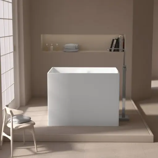 Ofuro Baignoire Ilot 120X68X75 Solid Surface