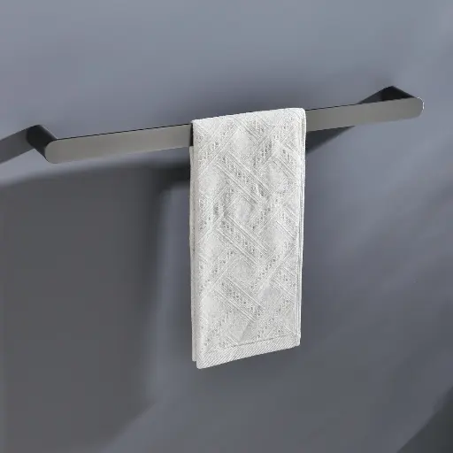 Porte Serviette 59cm Gun métal brossé, Deauville 