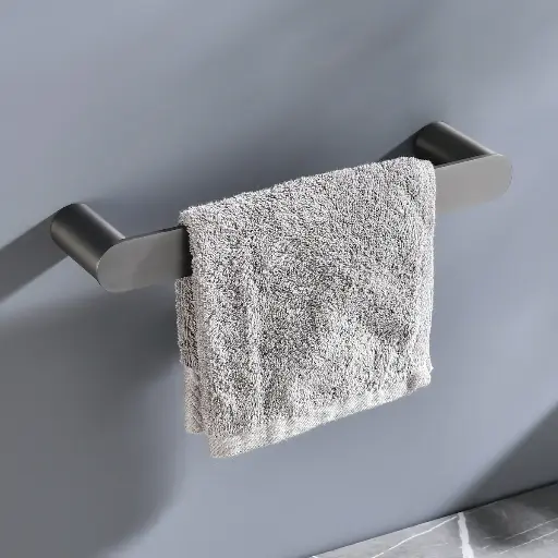 Porte Serviette 29Cm Gun Métal Brossé, Deauville 