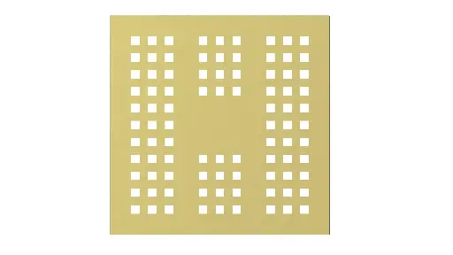 Grille pour receveur Nuance 13x13x0.2cm, PVD Doré brossé, Châtelet