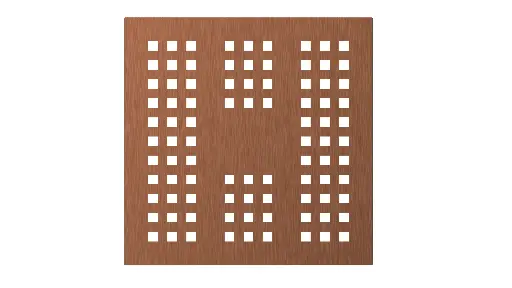 Grille pour receveur Nuance 13x13x0.2cm, PVD Doré rose, Châtelet