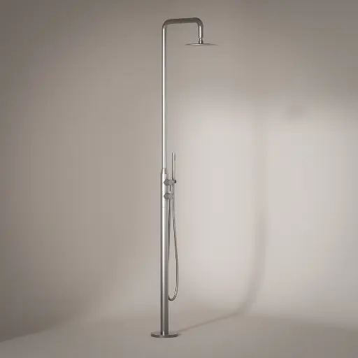 Colonne de Douche au sol Intérieur / Extérieur 316A, inox brossé, Châtelet