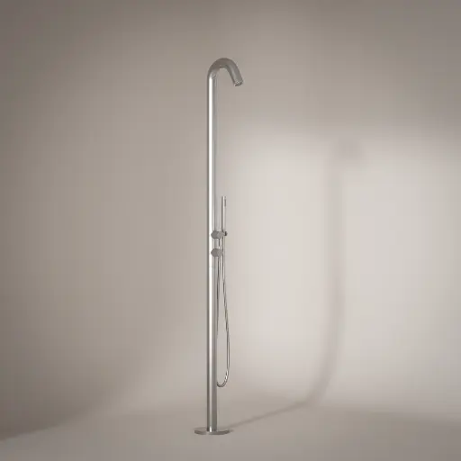 Colonne de douche au sol Intérieur / Extérieur Inox Brossé 316S, Châtelet