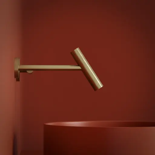 Mitigeur lavabo encastré, Doré brossé, Honfleur