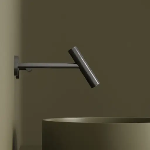 Mitigeur lavabo encastré, Gun métal, Honfleur
