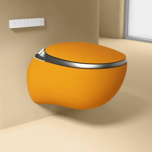 WC suspendu japonais orange, avec bâti support, Safari