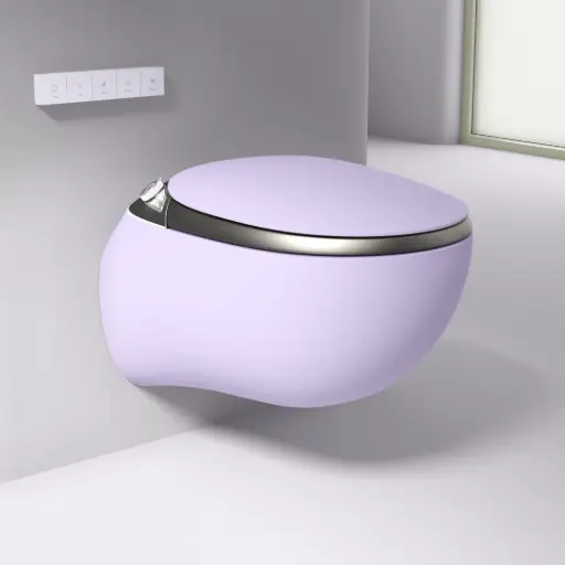 WC suspendu japonais purple, avec bâti support, Safari